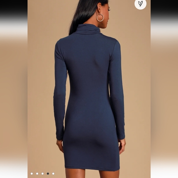 Lulu's High Hopes Long Sleeve Turtleneck Bodycon Dress XS - Picture 2 of 5